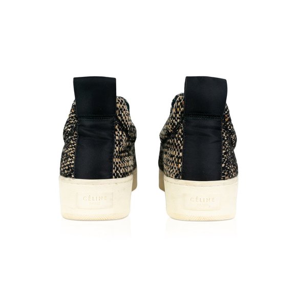 CELINE Skake Sneakers Tweed Platform Slip Ons38 - Picture 3 of 14